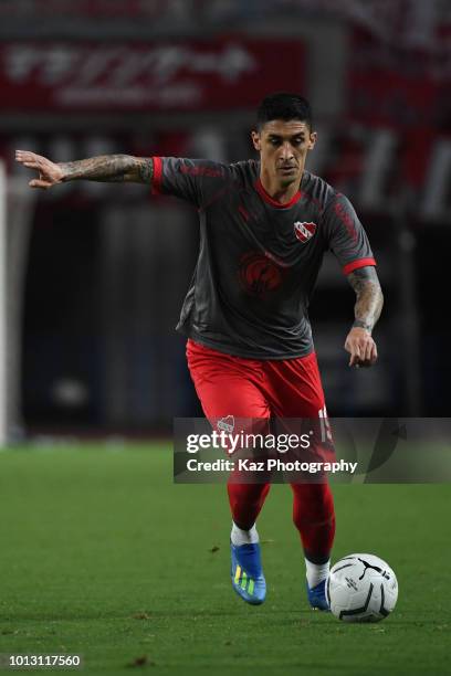 Pedro Pablo Hernandez of Independiente in action during the Suruga Bank Championship match between Cerezo Osaka and Independiente at Yanmar Stadium...