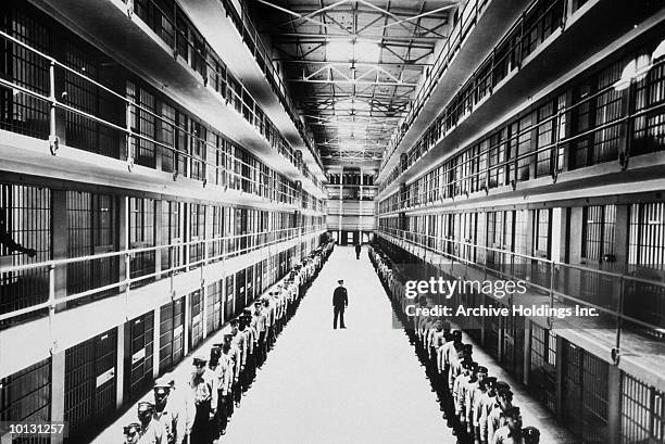 us prison interior, 1950s - crime punishment stock pictures, royalty-free photos & images