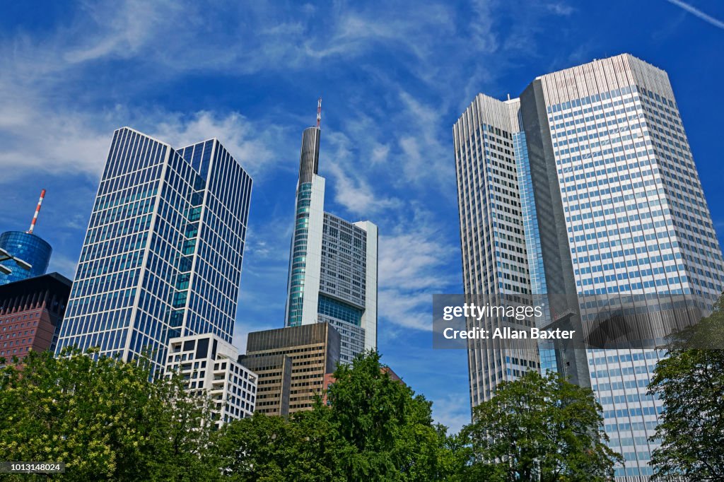 Skyline of Frankfurts business district