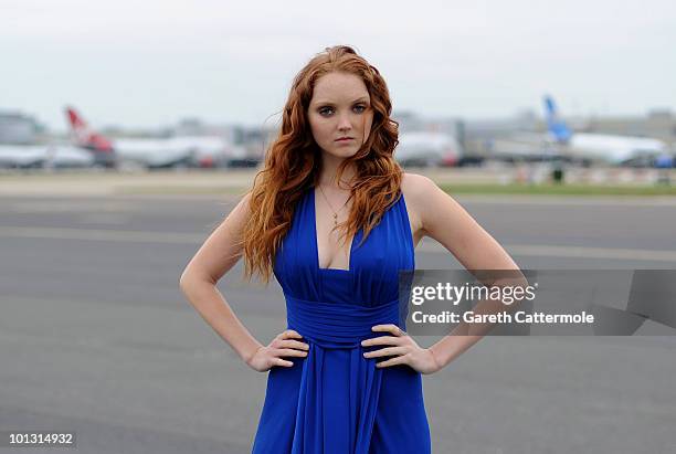 Lily Cole attends the launch of 'Gatwick Runway Models', the search for Britain's next supermodels in partnership with Storm Model Management at...