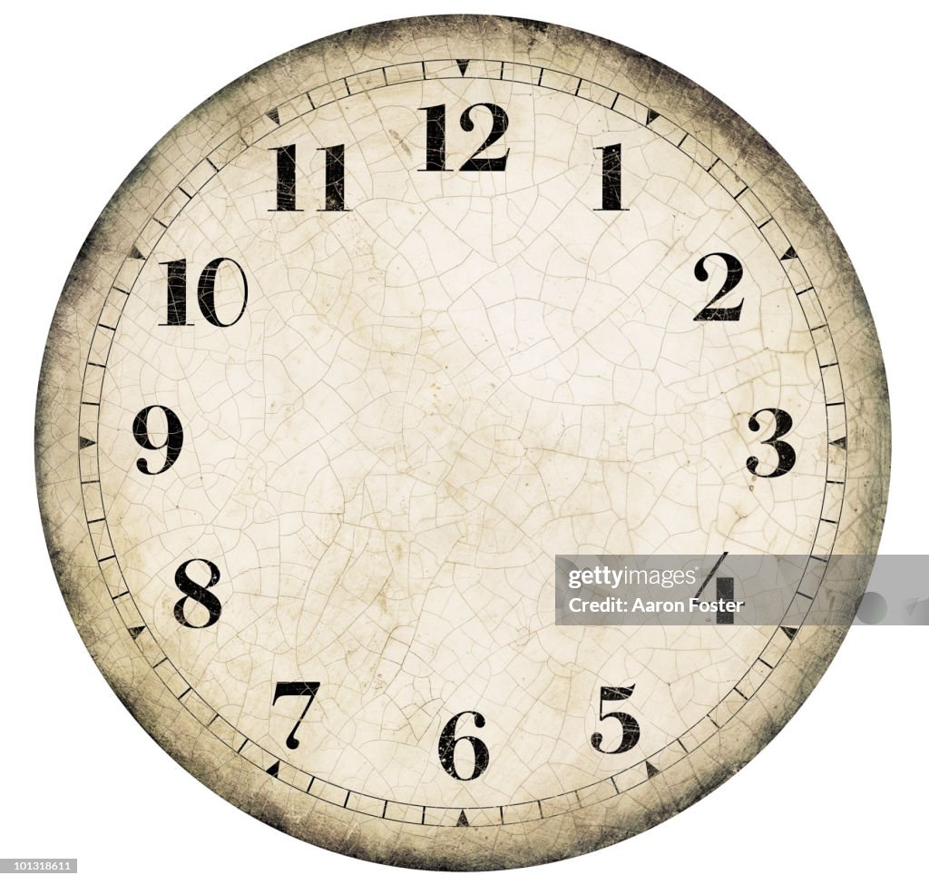 Realistic Old French Clock Face