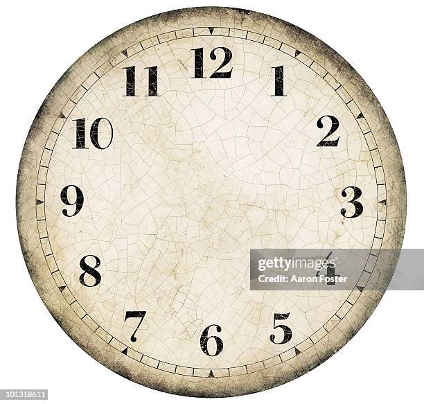 realistic old french clock face - reloj antiguo fotografías e imágenes de stock