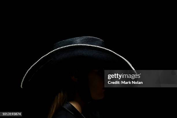 Model walks the runway during the David Jones Spring Summer 18 Collections Launch at Fox Studios on August 8, 2018 in Sydney, Australia.