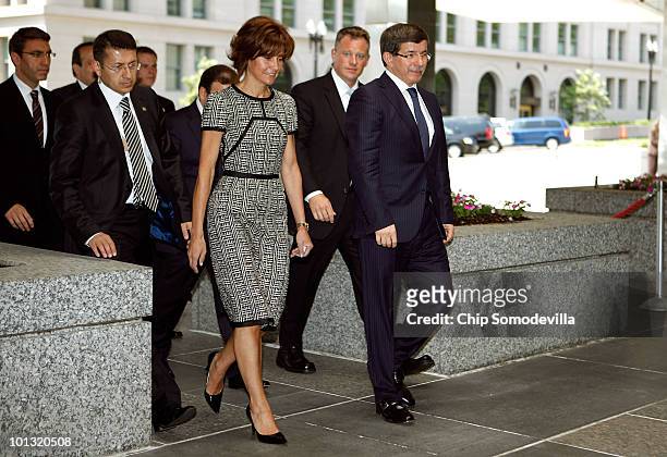 Turkish Foreign Minister H.E. Ahmet Davutoglu arrives at the U.S. State Department June 1, 2010 in Washington, DC. Davutoglu is set to meet with U.S....