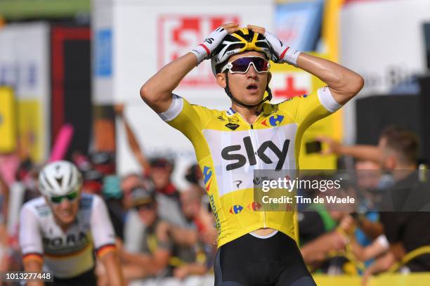 Arrival / Michal Kwiatkowski of Poland and Team Sky Yellow Leader Jersey / Celebration / during the 75th Tour of Poland 2018, Stage 5 a 152,2km stage...