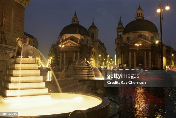 piazza del popolo, rome, italy - piazza del popolo rome stock pictures, royalty-free photos & images