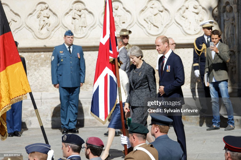 Members Of The British Royal Family Attend Events To Mark The Centenary Of The Amiens Battle