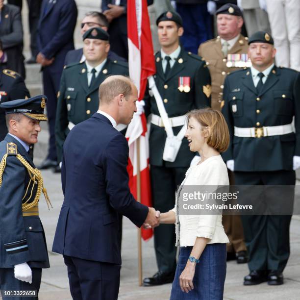 FranceE Britain's Prince William, Duke of Cambridge, greets French Minister of the Armed Forces, Florence Parly, as Britain's Prime Minister Theresa...