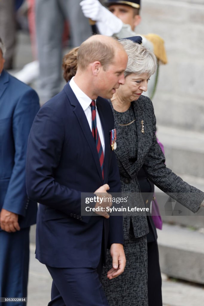 Members Of The British Royal Family Attend Events To Mark The Centenary Of The Amiens Battle