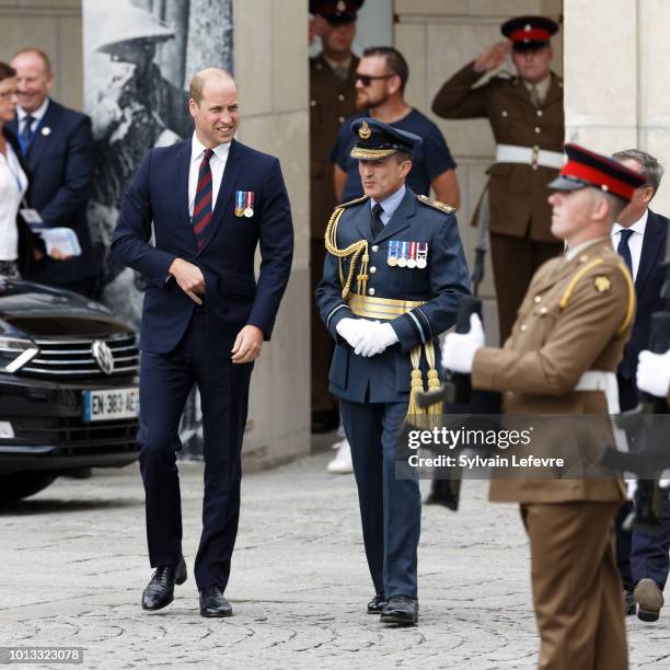 Britain's Prince William, Duke of Cambridge arrives for a religious ceremony to mark the 100th anniversary of the World War I Battle of Amiens, at...