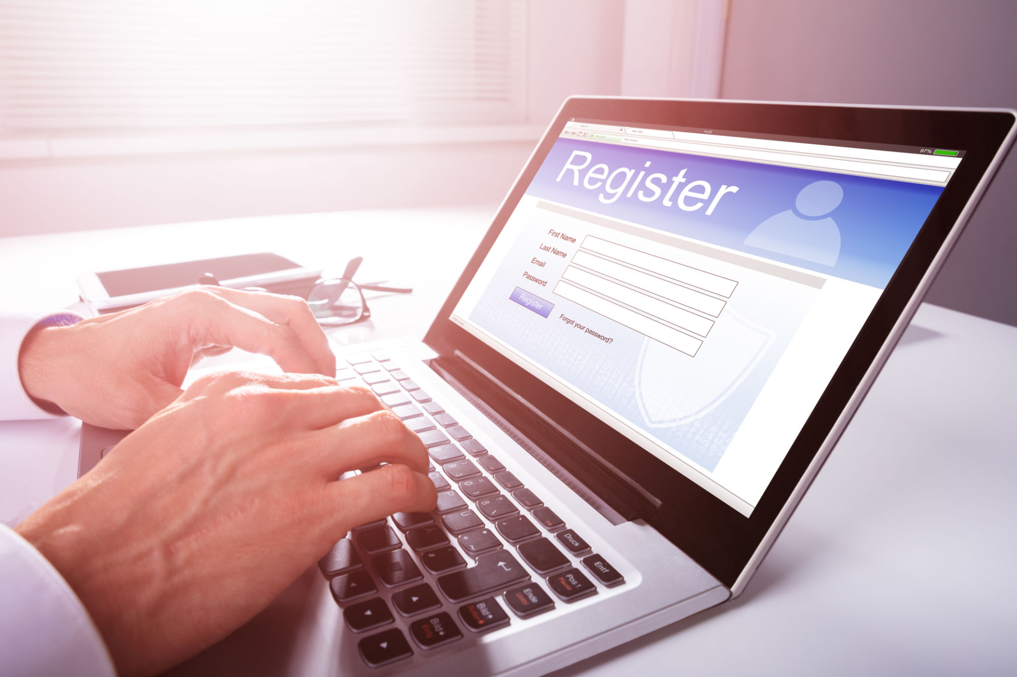 signing up online