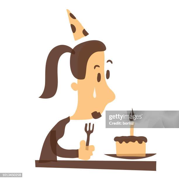 birthday - bad cake stock illustrations