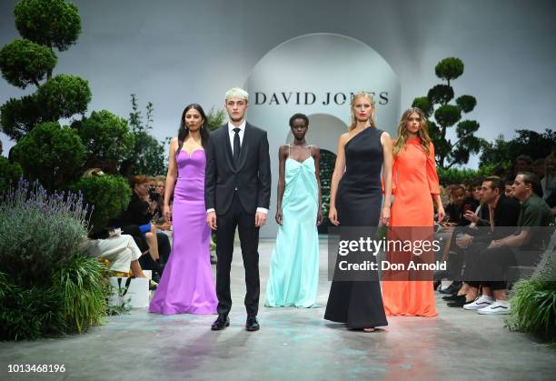 Jessica Gomes, Anwar Hadid, Adut Akech, Karolna Kurkov and Victoria Lee showcase designs during the David Jones Spring Summer 18 Collections Launch...