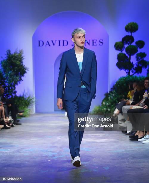 Anwar Hadid showcases designs during the David Jones Spring Summer 18 Collections Launch at Fox Studios on August 8, 2018 in Sydney, Australia.