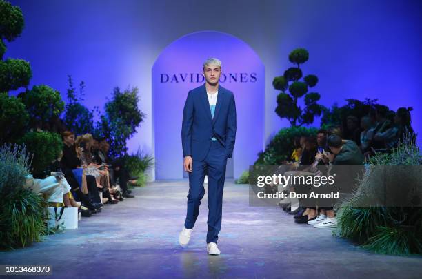 Anwar Hadid showcases designs during the David Jones Spring Summer 18 Collections Launch at Fox Studios on August 8, 2018 in Sydney, Australia.