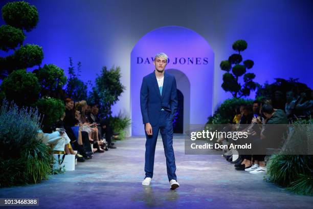 Anwar Hadid showcases designs during the David Jones Spring Summer 18 Collections Launch at Fox Studios on August 8, 2018 in Sydney, Australia.