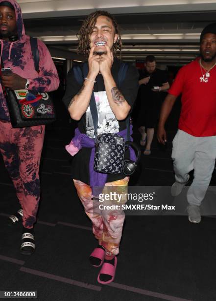 Lil Pump is seen on August 8, 2018 in Los Angeles, CA.