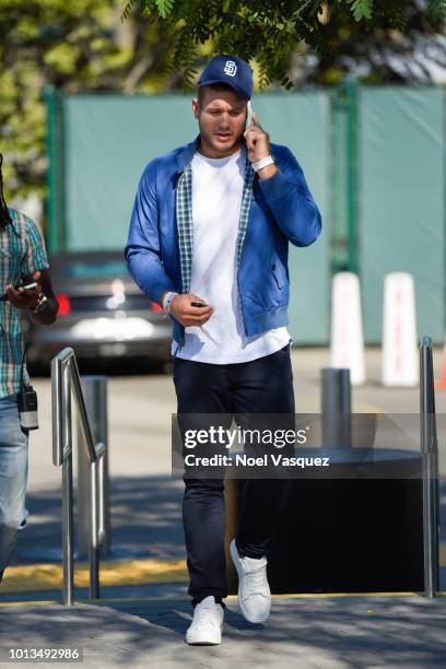 Colton Underwood visits "Extra" at Universal Studios Hollywood on August 8, 2018 in Universal City, California.