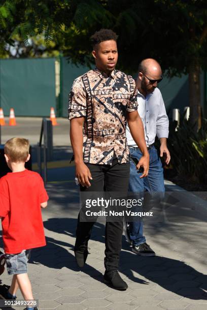 Wills Reid visits "Extra" at Universal Studios Hollywood on August 8, 2018 in Universal City, California.