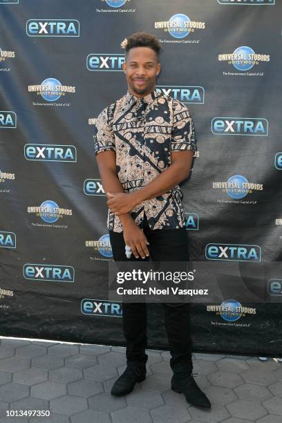 Wills Reid visits "Extra" at Universal Studios Hollywood on August 8, 2018 in Universal City, California.