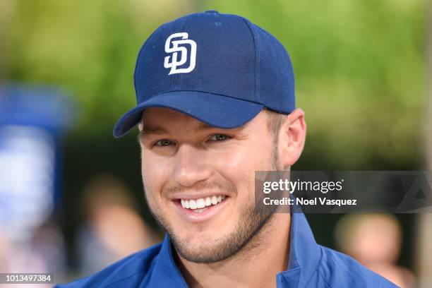 Colton Underwood visits "Extra" at Universal Studios Hollywood on August 8, 2018 in Universal City, California.