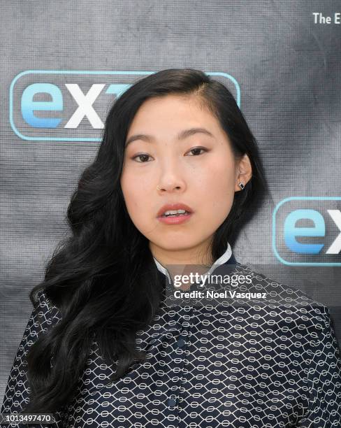 Awkwafina visits "Extra" at Universal Studios Hollywood on August 8, 2018 in Universal City, California.