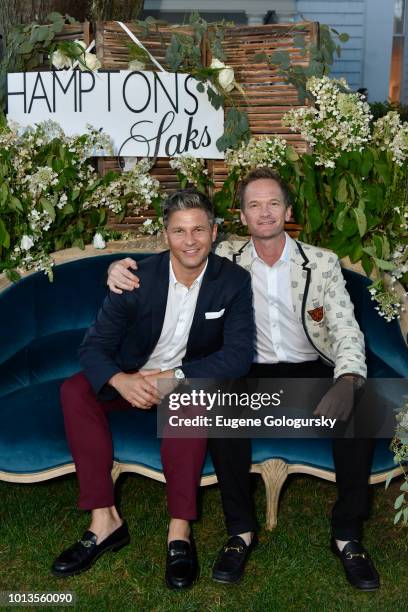 David Burtka and Neil Patrick Harris attend the Hamptons Magazine And Saks Fifth Avenue Celebration of Cover Stars Neil Patrick Harris And David...