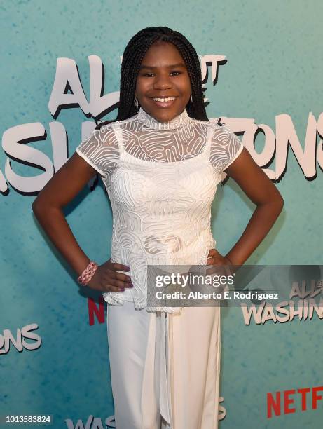 Trinitee Stotes attends a screening of Netflix's "All About The Washingtons" at Madera Kitchen & Bar on August 8, 2018 in Hollywood, California.