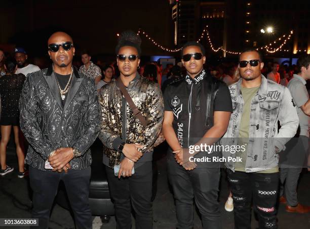 Hammer and sons Bobby Hammer, Jeremiah Burrell and Jamaris Burrell attend Capitol Music Group's 5th annual Capitol Congress Premieres new music and...