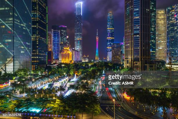 guangzhou skyline - guangzhou stock pictures, royalty-free photos & images