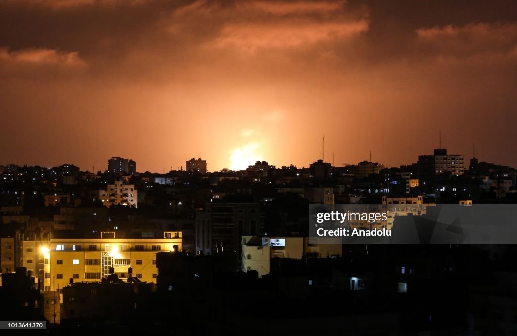Israeli army carried out airstrikes on Gaza