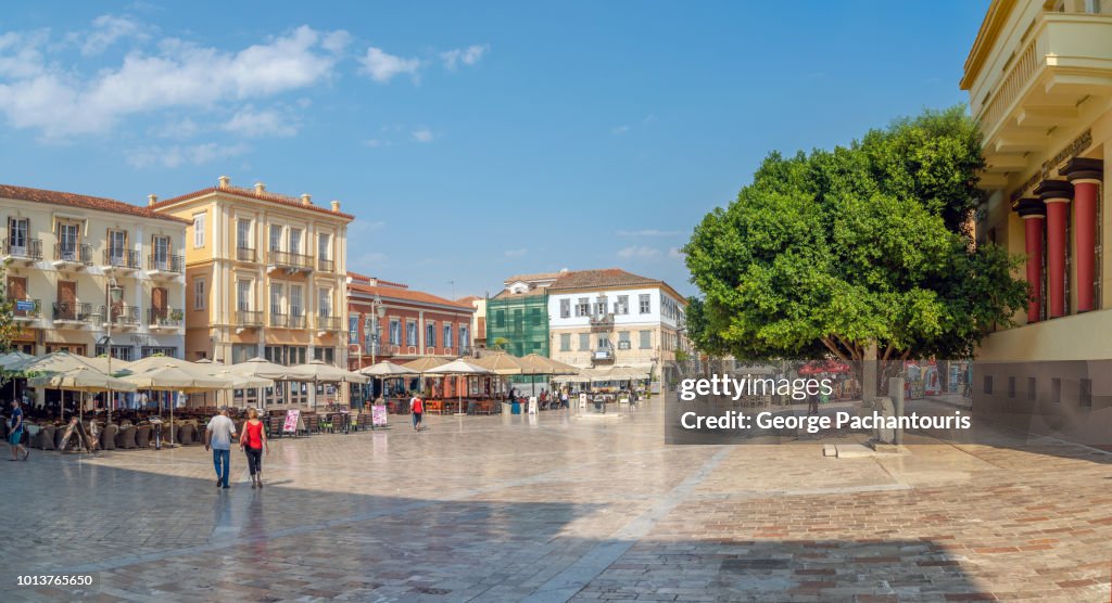 Main square of Nafplio, Greece