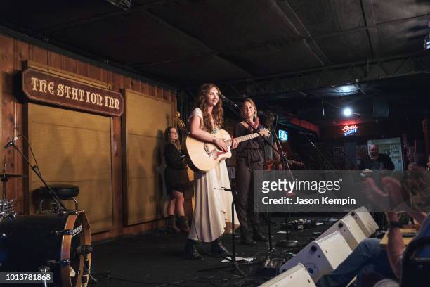 Country artist Emery Adeline performs at The Station Inn on August 8, 2018 in Nashville, Tennessee.