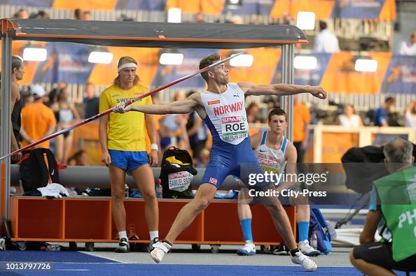 Martin Roe Norwegian athlete Martin Roe competes in the Decathlon Men Javelin ...