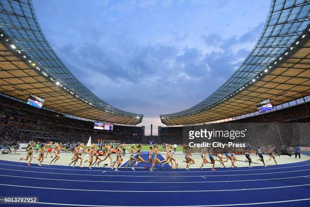 General view of the 10,000m Women Final during the European Athletics Championships at Olympiastadion on august 8, 2018 in Berlin, Germany.