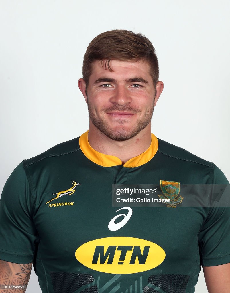Markx Springbok Malcolm Marx during the Springbok Photocall session at Stellenbosch ...