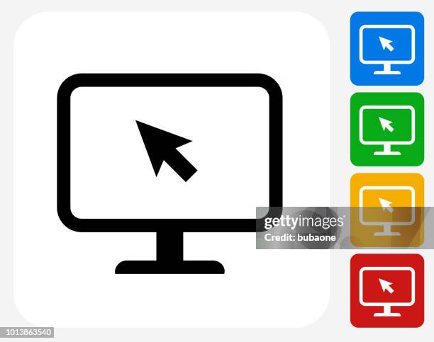 simple computer monitor icon - multiple computer screens white background stock illustrations