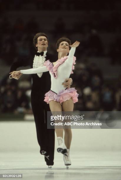 Sarajevo, Bosnia-Herzegovina Sergei Ponomarenko, Marina Klimova competing in the Ice dancing event at the 1984 Winter Olympics / XIV Olympic Winter...