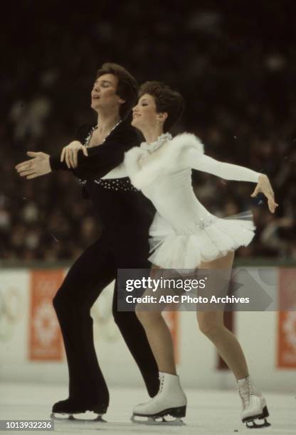 Sarajevo, Bosnia-Herzegovina Sergei Ponomarenko, Marina Klimova competing in the Ice dancing event at the 1984 Winter Olympics / XIV Olympic Winter...