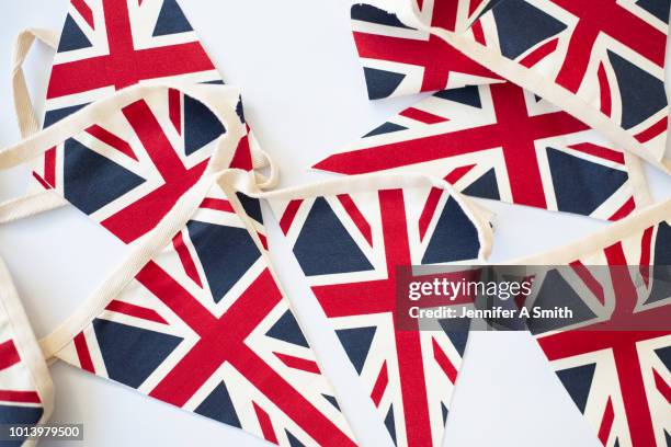 union jack bunting - bunting - fotografias e filmes do acervo