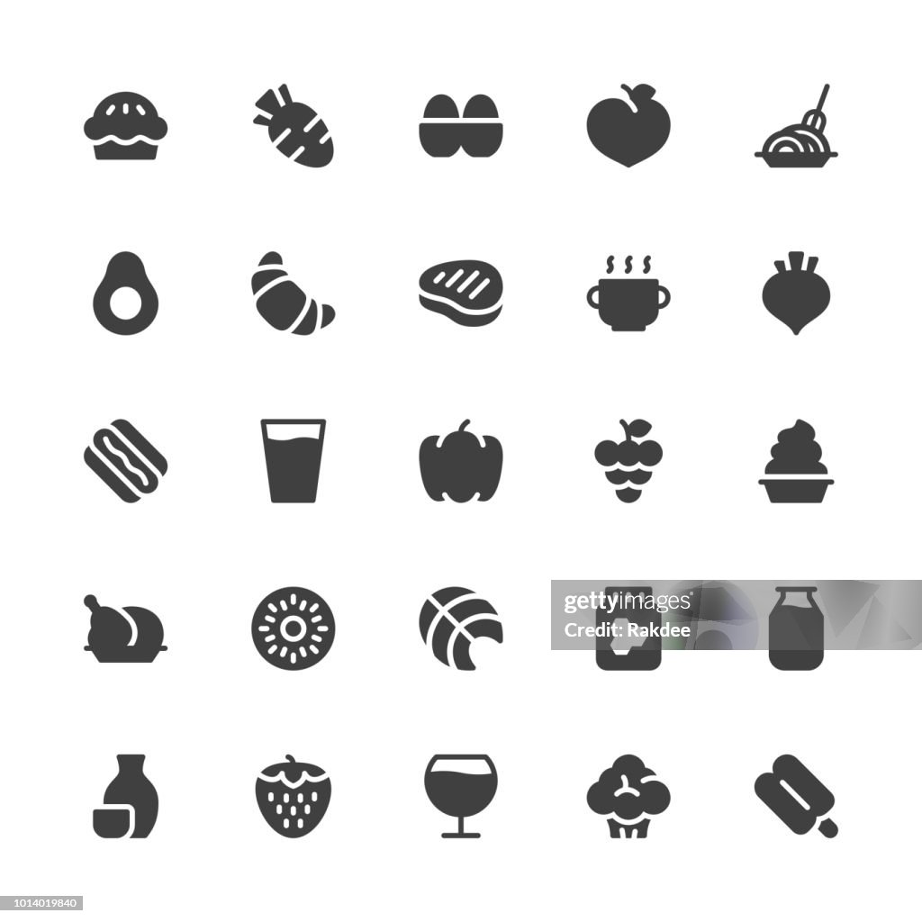 Food and Drink Icons Set 2 - Gray Series
