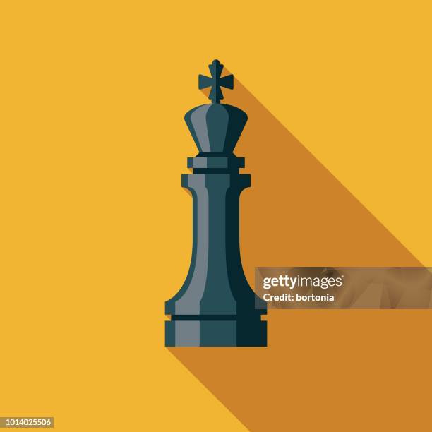 chess flat design russia icon - king chess piece stock illustrations