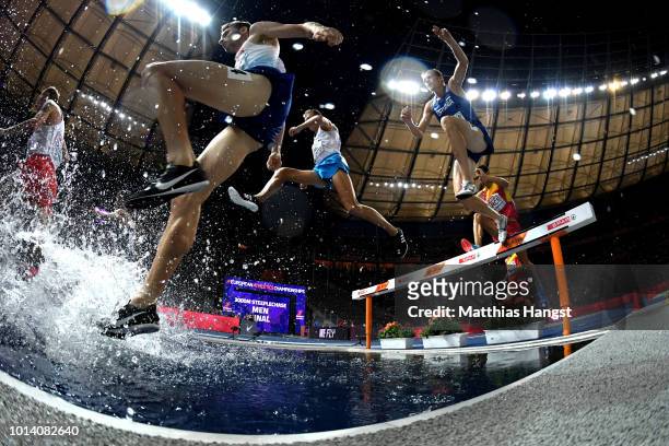 Zak Seddon of Great Britains competes in the Men's 3000m Steeplechase during day three of the 24th European Athletics Championships at Olympiastadion...