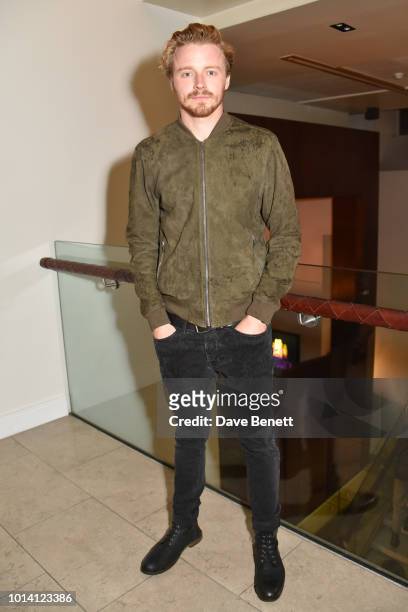 Jack Lowden attends the press night after party for "Aristocrats" at The Hospital Club on August 9, 2018 in London, England.