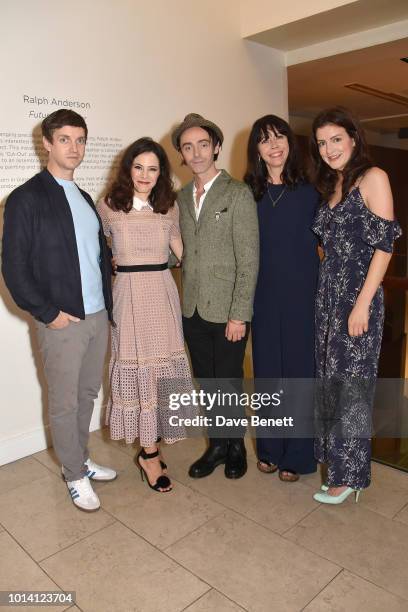 Emmet Kirwan, Elaine Cassidy, David Dawson, Eileen Walsh and Aisling Loftus attend the press night after party for "Aristocrats" at The Hospital Club...