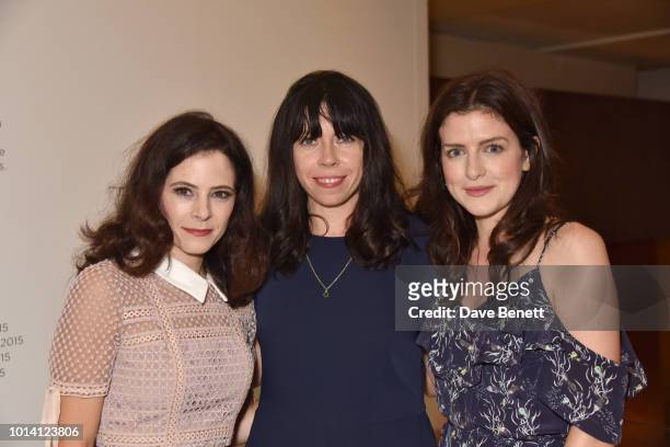 Elaine Cassidy, Eileen Walsh and Aisling Loftus attend the press night after party for "Aristocrats" at The Hospital Club on August 9, 2018 in...