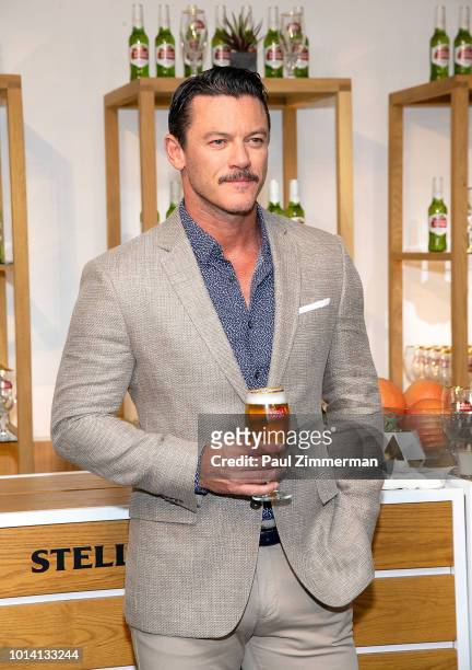 Actor Luke Evans atteds Stella Artois Introducing "Stellaspace" at Inscape on August 9, 2018 in New York City.