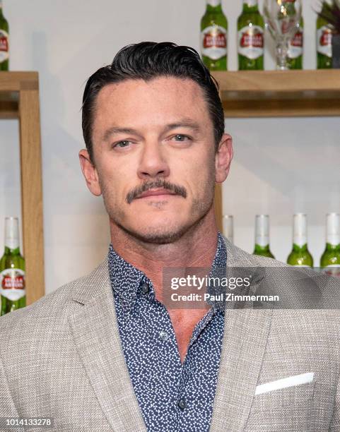 Actor Luke Evans atteds Stella Artois Introducing "Stellaspace" at Inscape on August 9, 2018 in New York City.