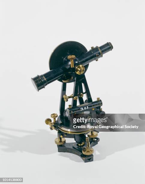 Theodolite belonging to Gertrude Bell, The Gill Memorial 1913 awarded to Gertrude Bell, 1913. RGS Artefact Collection.