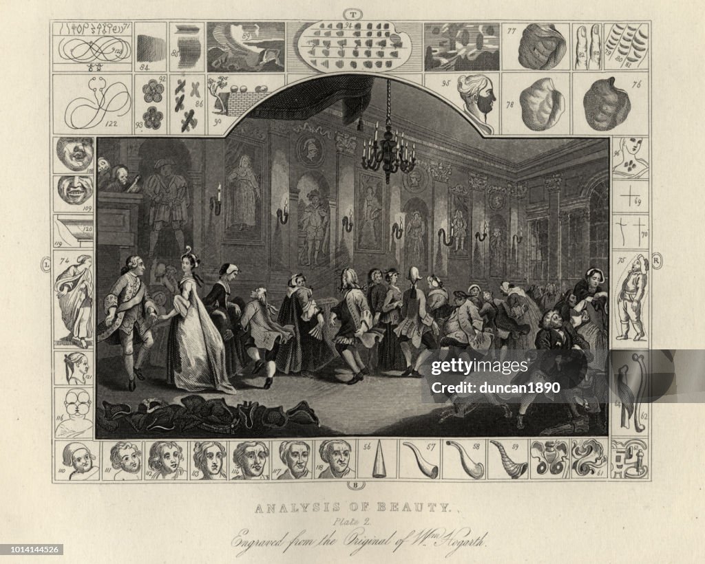 William Hogarth The Analysis of Beauty, Plate 2